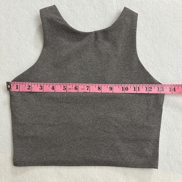 Athleta Purpose Cropped Sports Bra Gray racerback seamless soft workout. Size XS - Picture 8 of 8